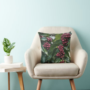 Coffee Lovers Coffee Tree, Throw Pillow