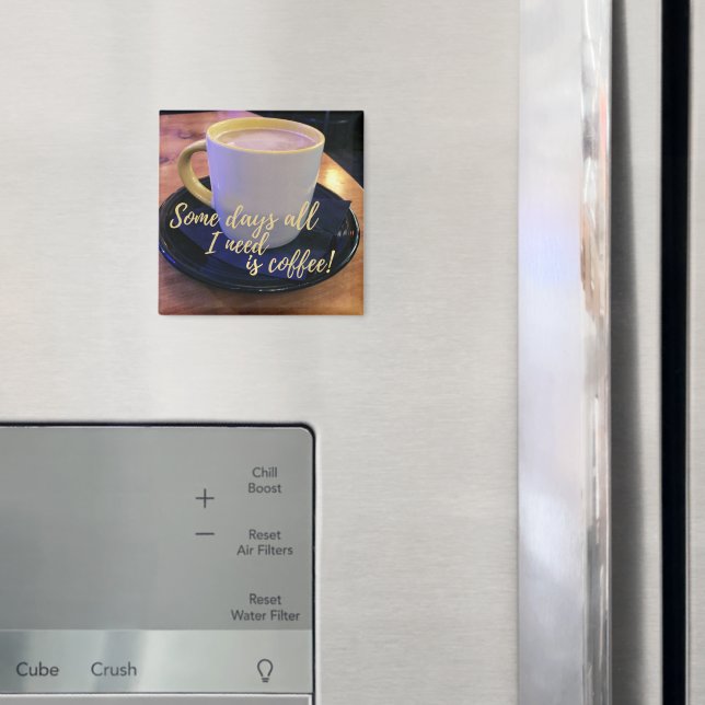 Coffee Lovers Cup and Saucer Photograph Magnet (In Situ (Fridge))