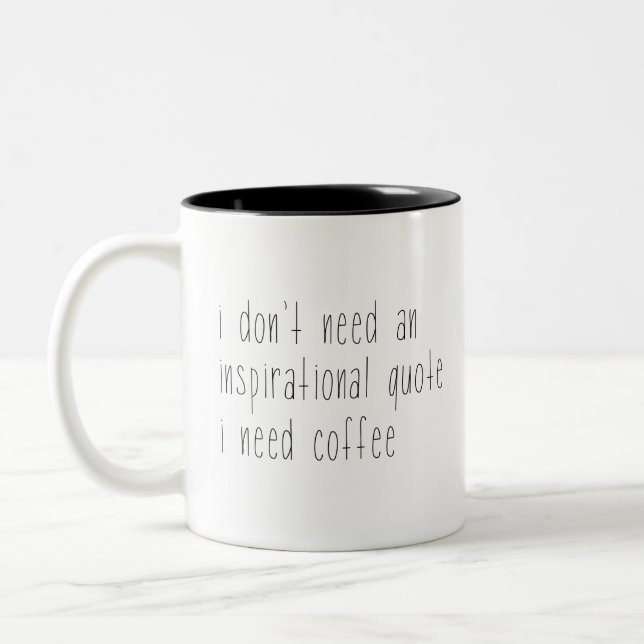Coffee Lovers Funny Typography Mug (Left)