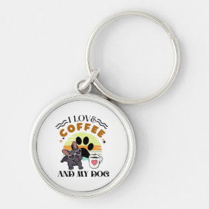 Coffee Lovers - I Love Coffee And My Dog Keychain