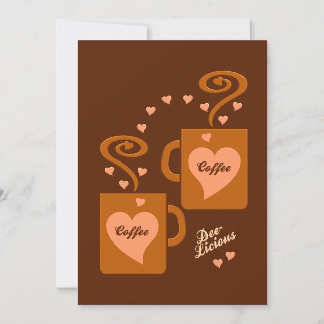Coffee Lovers invitation, customize Invitation (Front)