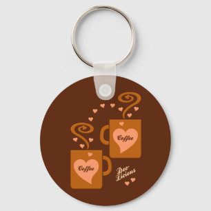 Coffee Lovers key chain, customize Keychain