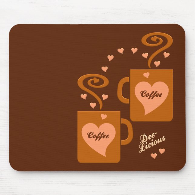 Coffee Lovers mousepad, customize Mouse Pad (Front)