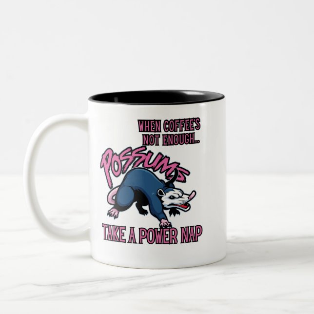 Coffee Lover's Mug.  No Shame in Taking a Nap. Two-Tone Coffee Mug (Left)
