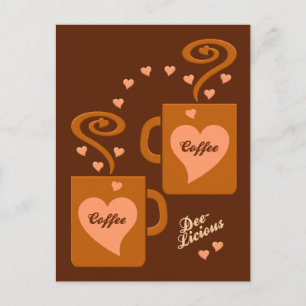 Coffee Lovers postcard, customize Postcard