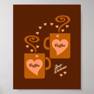 Coffee Lovers poster, customize Poster