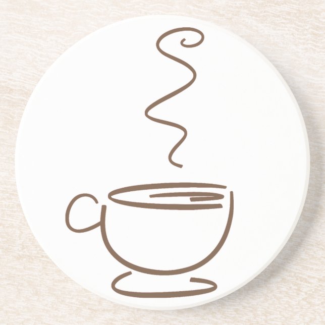 Coffee lover's Sandstone Coaster (Front)