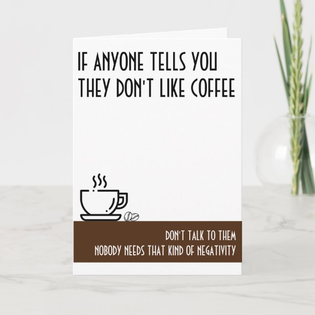 Coffee Lover's Standard Brown Birthday Card (Front)