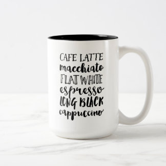 Coffee Lovers typography Two toned Mug