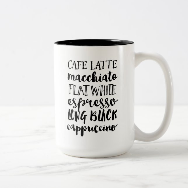Coffee Lovers typography Two toned Mug (Right)