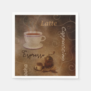 Coffee Lover's Word Art  Napkin