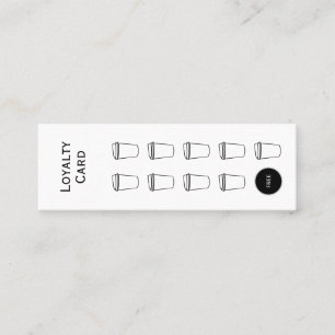 Coffee Loyalty Card, Clean and simple, budget Card