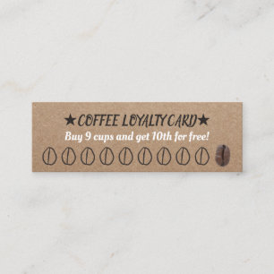 Coffee Loyalty Card Rustic 10 Punch