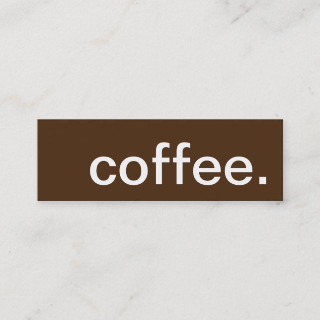 coffee. loyalty punch card (Front)