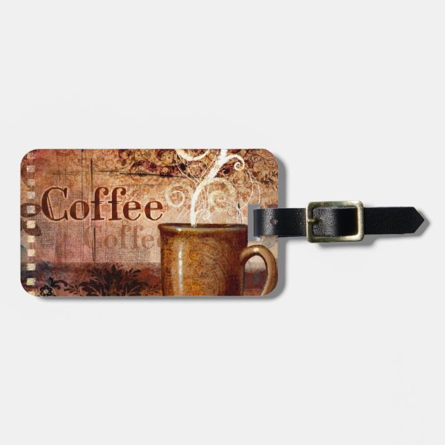 Coffee Luggage Tag (Front Horizontal)