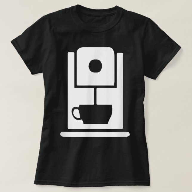 Coffee Machine Cafe Worker Uniform  T-Shirt (Design Front)