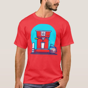 Coffee Machine Pod Cup And Coffee Pot T-Shirt