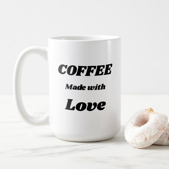 Coffee made with Love Mug (With Donut)
