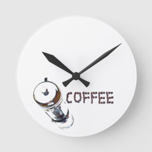 Coffee MagicEnjoy, 'first thing in the morning', ' Round Clock
