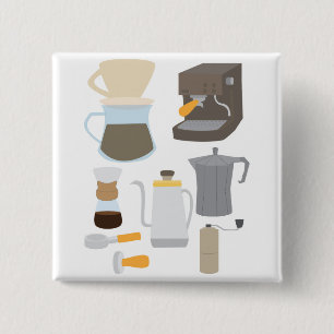 Coffee Maker Tools 2 Inch Square Button