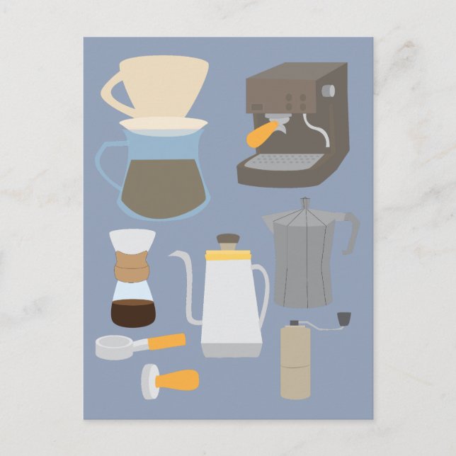 Coffee Maker Tools Postcard (Front)