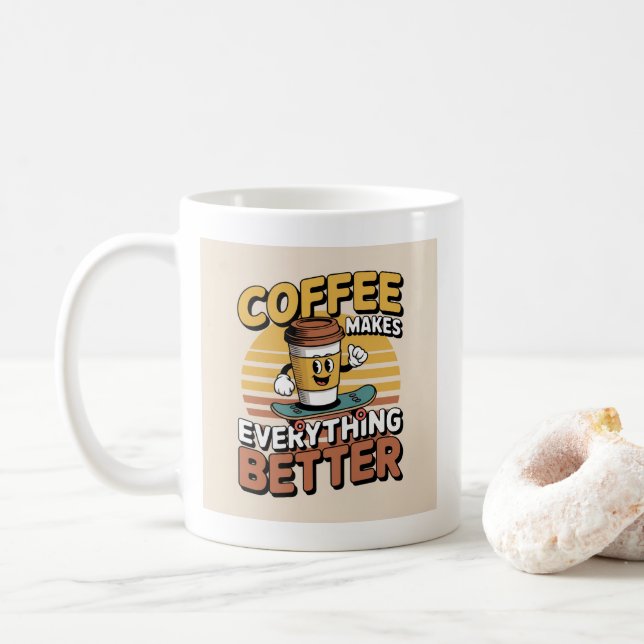 Coffee Makes Everything Better Mug (With Donut)