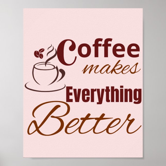 Coffee Makes Everything Better Poster (Front)