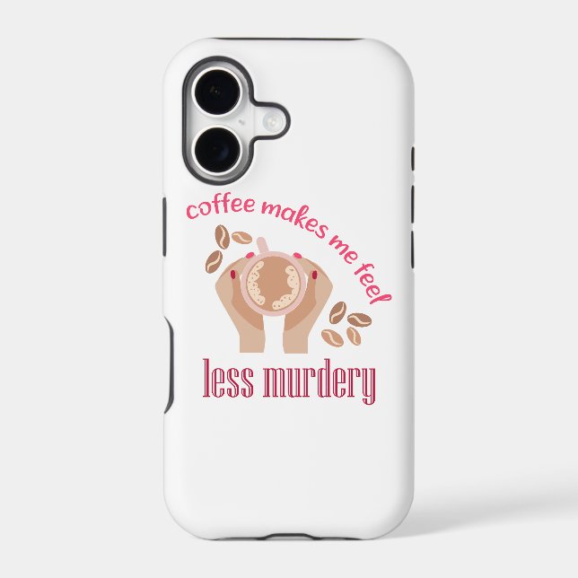 Coffee makes me feel less murdery funny quote (Back)