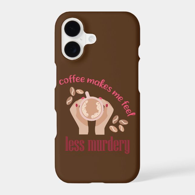 Coffee makes me feel less murdery funny quote (Back)