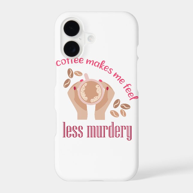 Coffee makes me feel less murdery funny quote (Back)