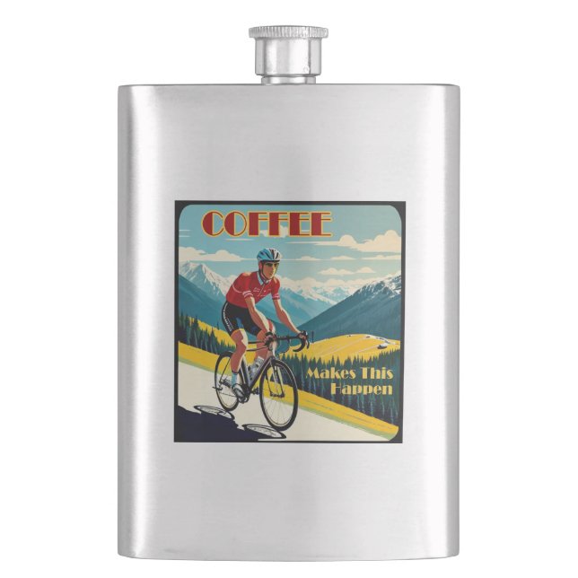 Coffee Makes This Happen Cycling Hip Flask (Front)