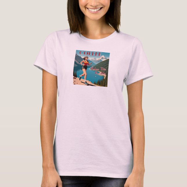 Coffee Makes This Possible Running T-Shirt (Front)