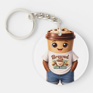 Coffee Man – Fun Design for True Caffeine Kings Keychain