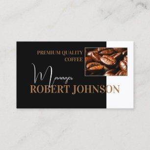 Coffee Manager Black & White Coffee Bar Loyalty Card