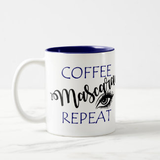 Coffee Mascara Repeat Two-Tone Coffee Mug