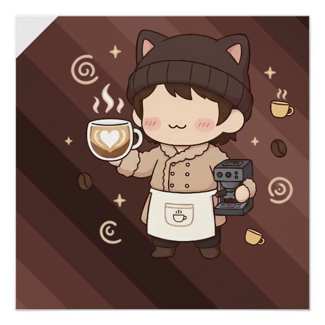 Coffee Master Espresso Expert Art Poster (Front)