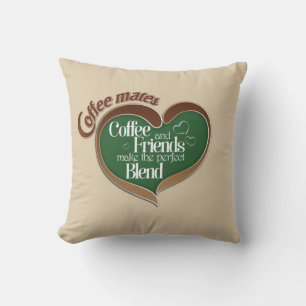 Coffee mates throw pillow