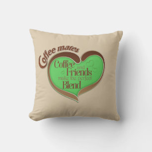 Coffee mates throw pillow