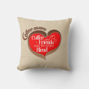 Coffee mates throw pillow