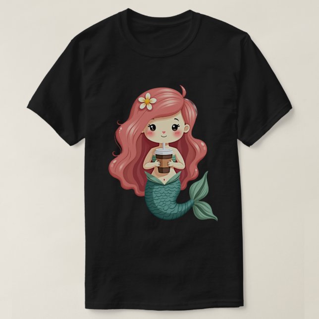 Coffee Mermaid T-Shirt (Design Front)