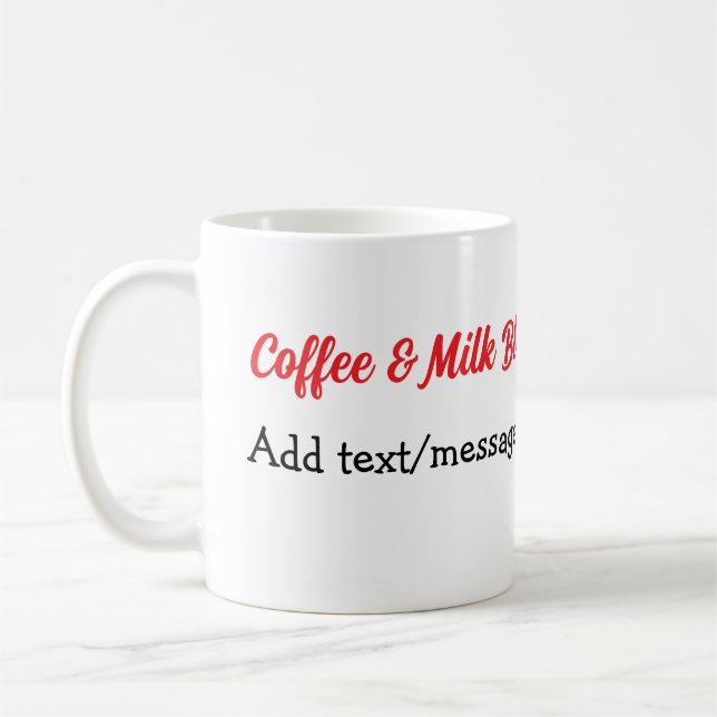 Coffee & milk blend love couple coffee red heart n mug (Left)
