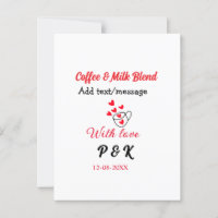 Coffee & milk blend love couple coffee red heart n