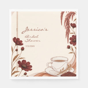 Coffee Mocha Chocolate Bridal Shower Welcome Sign Napkin