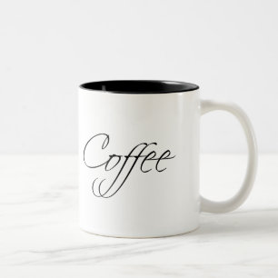 Coffee Modern Typography Two-Tone Coffee Mug