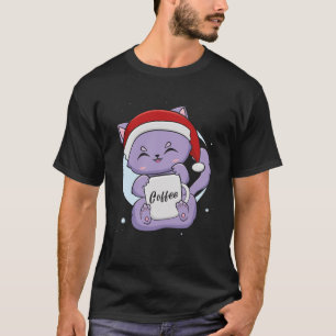 Coffee Moka Black Cat Kitten Anime Chibi Neko Chri T-Shirt