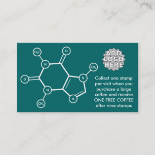 coffee molecule (colour customizable) loyalty card
