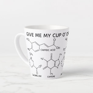 Coffee Molecules Cup O' Chemicals Custom Latte Mug
