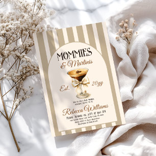 Coffee Mommies and Martini Espresso Baby Shower Invitation