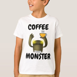 COFFEE MONSTER Funny Kids T-shirts