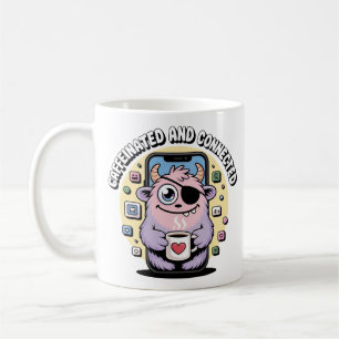 Coffee Monster Social Media Funny Mug